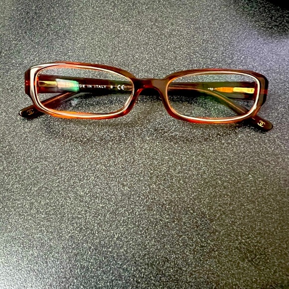 CHANEL Rare *Authentic*                          Chic Brown Rectangular Glasses - Picture 1 of 11